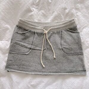 Vintage Zara *worn once* Gray Knit Drawstring Miniskirt